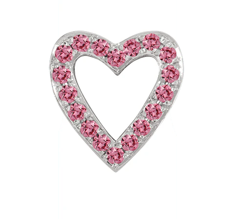 White Gold, Pink Sapphire Charm Bead - Image 3