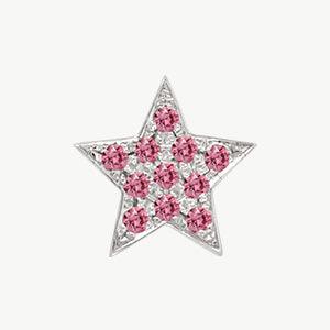 White Gold, Pink Sapphire Charm Bead - Image 6