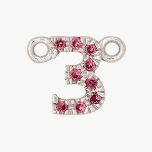 White Gold, Pink Sapphire Number - Image 5