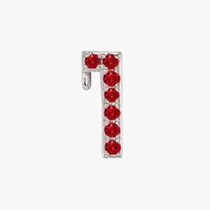 White Gold, Ruby Number Bead - Image 14