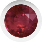 White Gold, Ruby Charm Bead - Image 2