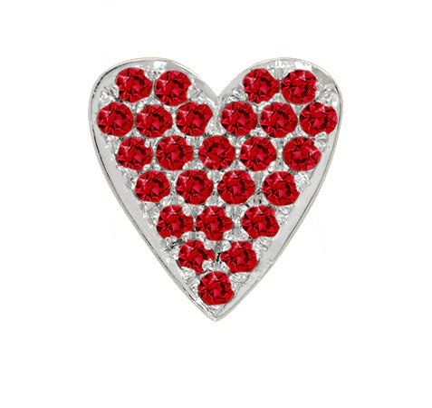 White Gold, Ruby Charm Bead - Image 4