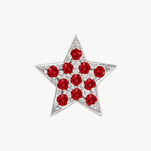White Gold, Ruby Charm Bead - Image 6