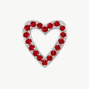White Gold, Ruby Charm Bead - Image 7