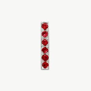 White Gold, Ruby Letter Bead - Image 10