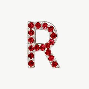 White Gold, Ruby Letter Bead - Image 19