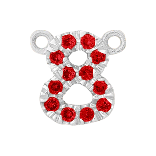 Ruby + 14k White Gold Number Charm - Image 9