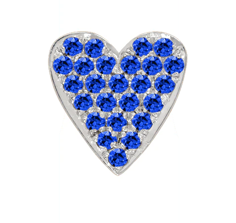 White Gold, Blue Sapphire Charm Bead - Image 5