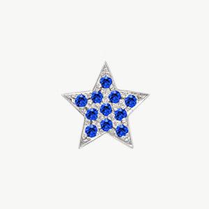 White Gold, Blue Sapphire Charm Bead - Image 6