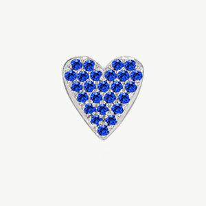 White Gold, Blue Sapphire Charm Bead - Image 8