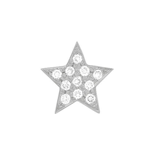 White Diamond + 14k White Gold Emoji Charm - Image 2
