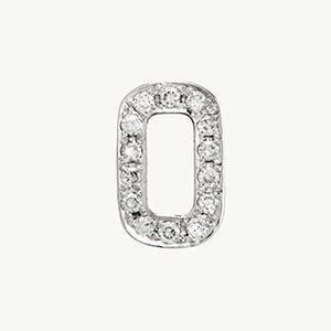 White Gold, White Diamond Number Bead - Image 13