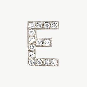 White Gold, White Diamond Letter Bead - Image 33