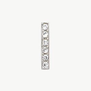 White Gold, White Diamond Letter Bead - Image 37