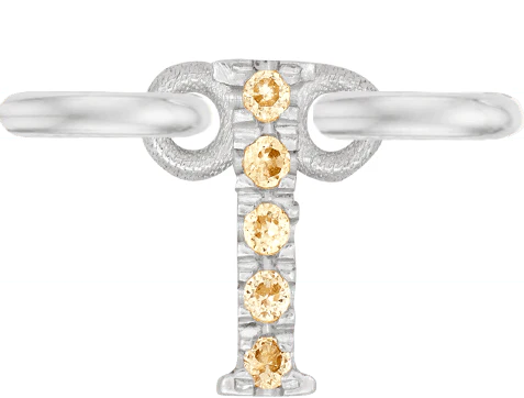 White Gold, Yellow Sapphire Letter - Image 11