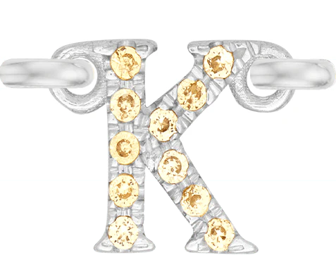 White Gold, Yellow Sapphire Letter - Image 13
