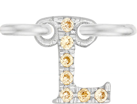 White Gold, Yellow Sapphire Letter - Image 14
