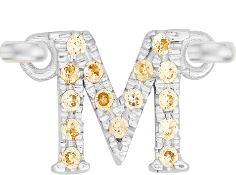 White Gold, Yellow Sapphire Letter - Image 15