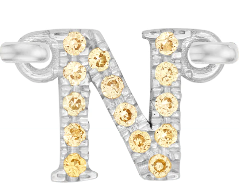 White Gold, Yellow Sapphire Letter - Image 16