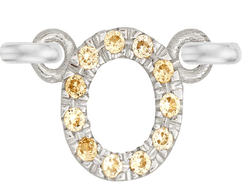 White Gold, Yellow Sapphire Letter - Image 17