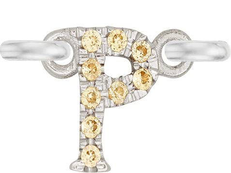 White Gold, Yellow Sapphire Letter - Image 18