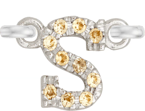 White Gold, Yellow Sapphire Letter - Image 21