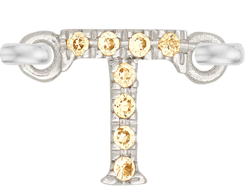 White Gold, Yellow Sapphire Letter - Image 22