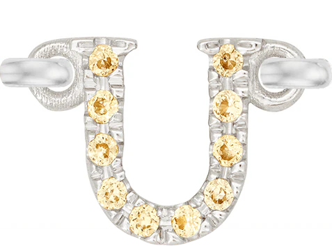 White Gold, Yellow Sapphire Letter - Image 23