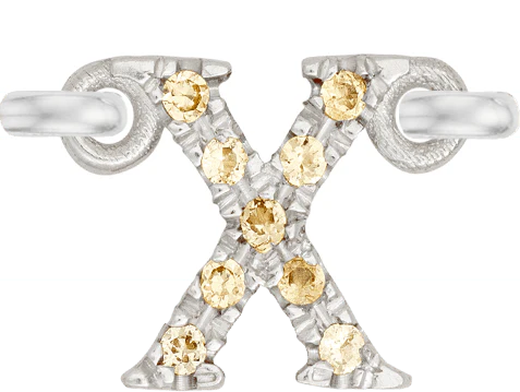 White Gold, Yellow Sapphire Letter - Image 26