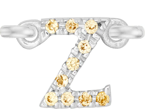 White Gold, Yellow Sapphire Letter - Image 28