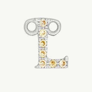 White Gold, Yellow Sapphire Letter - Image 40