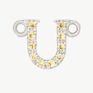 White Gold, Yellow Sapphire Letter - Image 49
