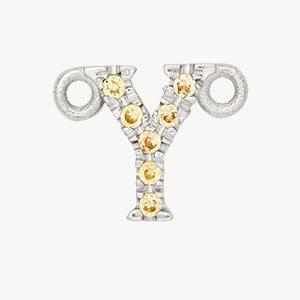 White Gold, Yellow Sapphire Letter - Image 53