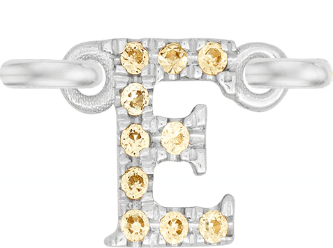 White Gold, Yellow Sapphire Letter - Image 7