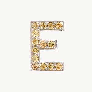 White Gold, Yellow Sapphire Letter Bead - Image 33