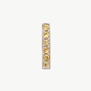 White Gold, Yellow Sapphire Letter Bead - Image 37