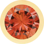 Yellow Gold, Orange Sapphire Charm Bead - Image 2