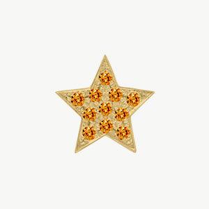 Yellow Gold, Orange Sapphire Charm Bead - Image 6