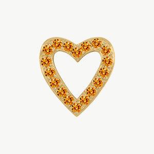 Yellow Gold, Orange Sapphire Charm Bead - Image 7