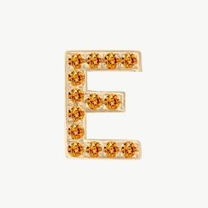 Yellow Gold, Orange Sapphire Letter Bead - Image 33