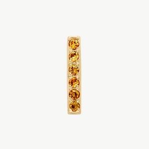 Yellow Gold, Orange Sapphire Letter Bead - Image 37