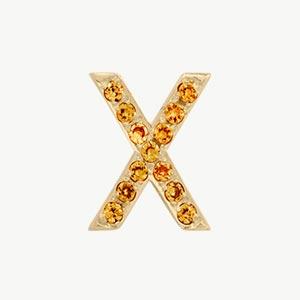 Yellow Gold, Orange Sapphire Letter Bead - Image 52