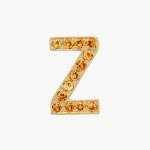 Yellow Gold, Orange Sapphire Letter Bead - Image 54