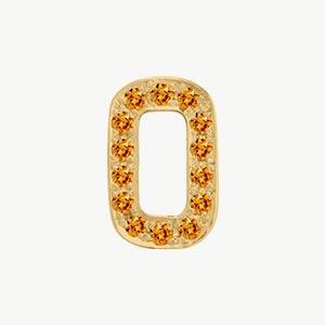 Yellow Gold, Orange Sapphire Number Bead - Image 13