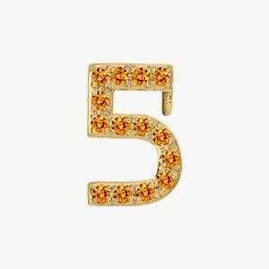 Yellow Gold, Orange Sapphire Number Bead - Image 18