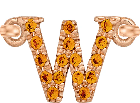 Rose Gold, Orange Sapphire Letter - Image 25