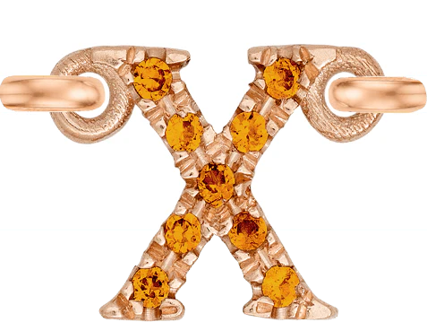 Rose Gold, Orange Sapphire Letter - Image 26