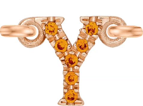 Rose Gold, Orange Sapphire Letter - Image 27