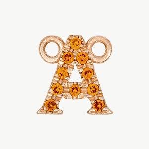 Rose Gold, Orange Sapphire Letter - Image 29