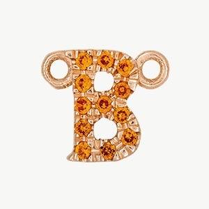 Rose Gold, Orange Sapphire Letter - Image 30